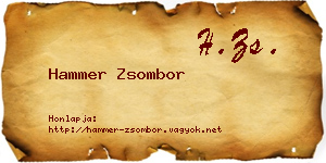 Hammer Zsombor névjegykártya