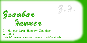 zsombor hammer business card